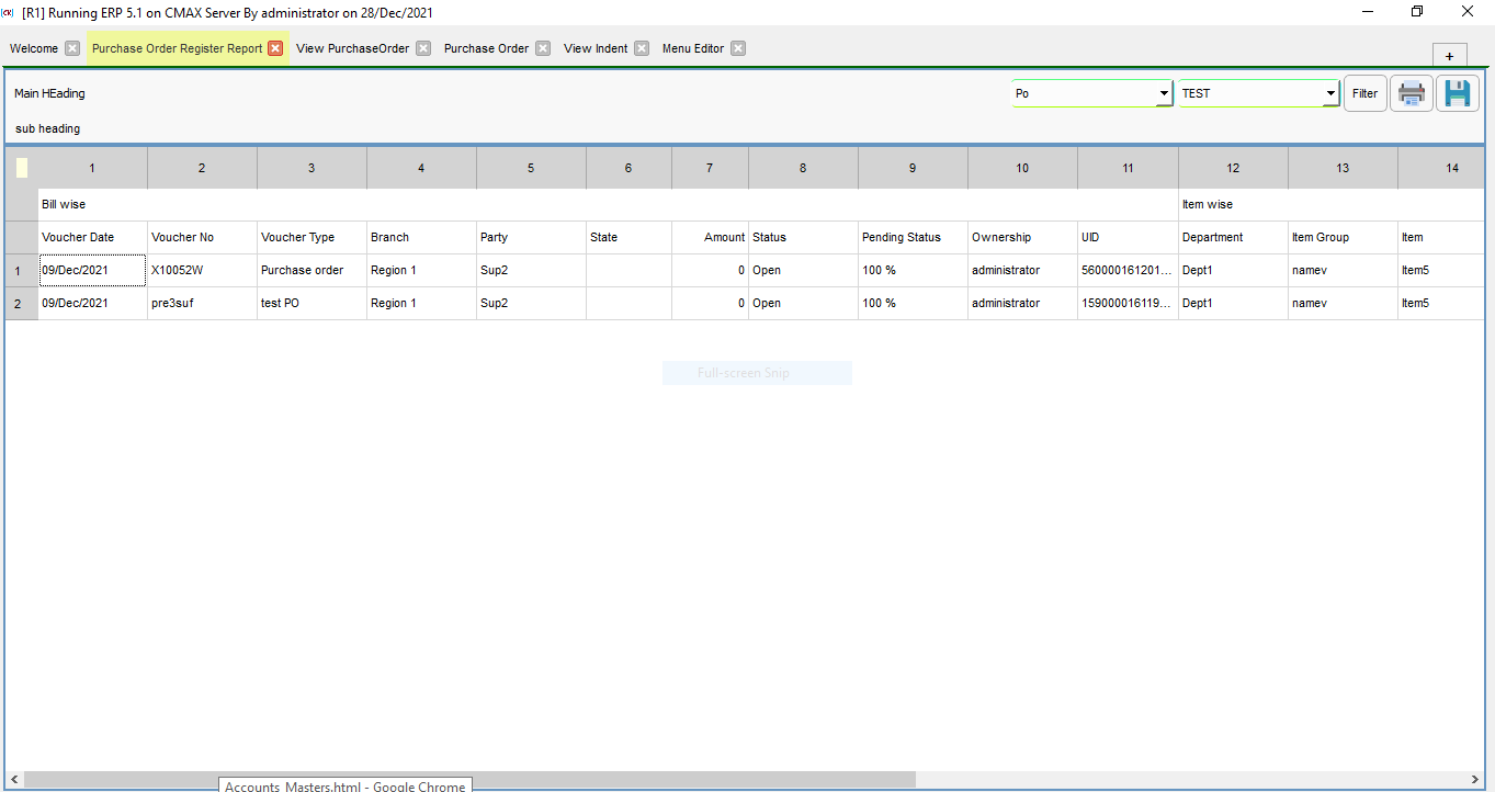 PurchaseOrderRegister